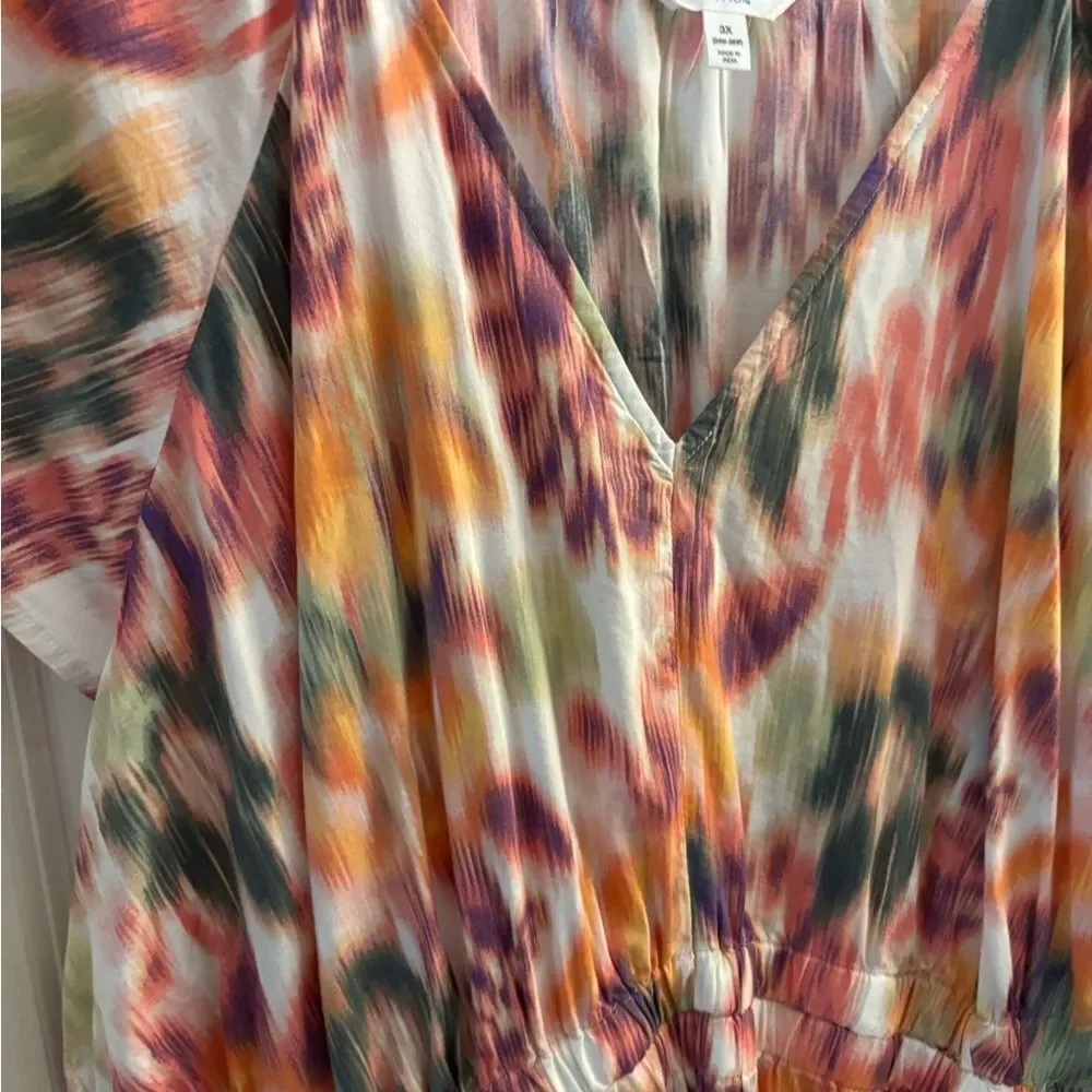 Time & Tru Cutout Midi Dress Sz 3X